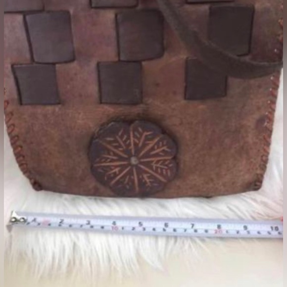 Retro Vintage Genuine Leather Handbag 
Handmade; ITALY - Picture 5 of 5